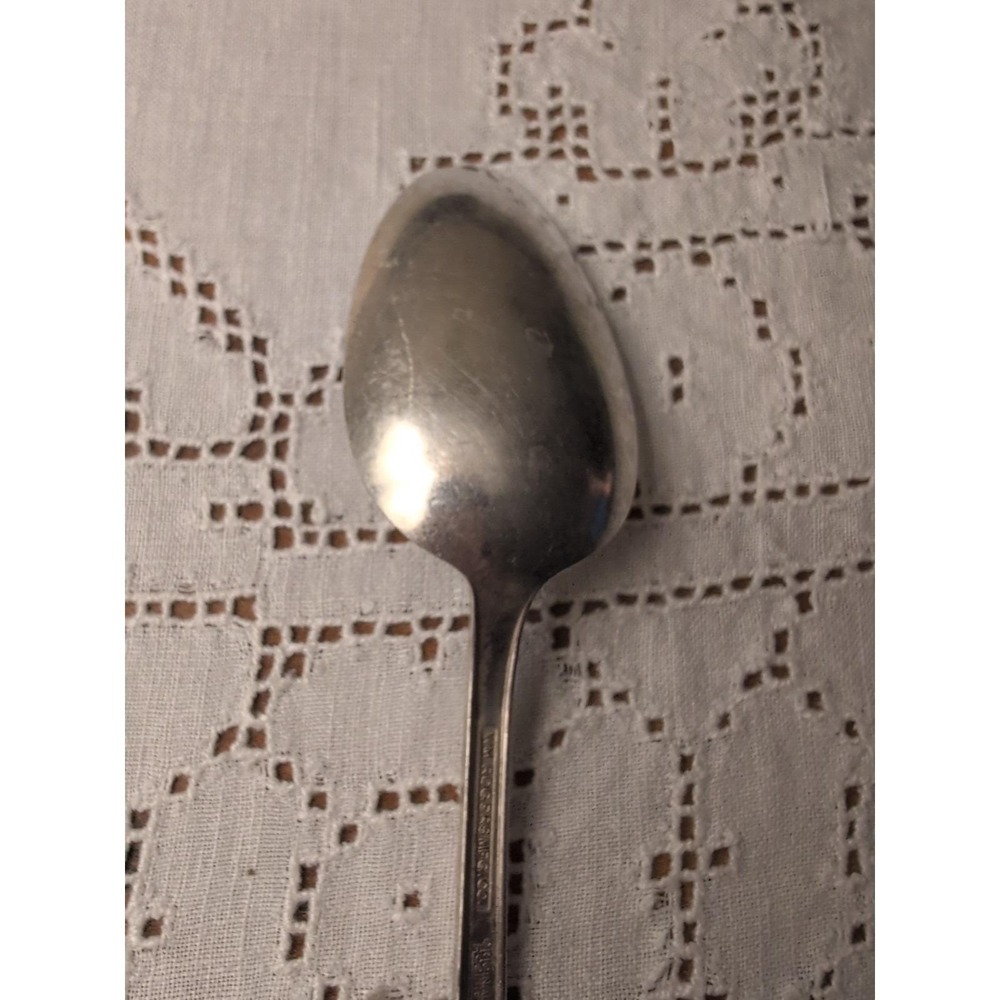 William Rogers Mfg. Co. Silver Plate Table Spoon Avalon Cabin 8.5 inch - Picture 10 of 13